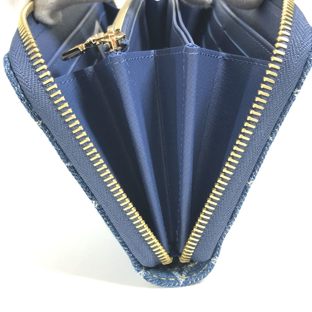 LOUIS VUITTON M23161 村上隆コラボ モノグラムデニム LV × TM ジッピー・ウォレット ロングウォレット ラウンドファスナー 長財布 ユニセックス ブルー