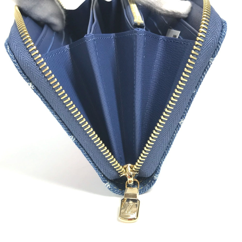 LOUIS VUITTON M23161 村上隆コラボ モノグラムデニム LV × TM ジッピー・ウォレット ロングウォレット ラウンドファスナー 長財布 ユニセックス ブルー
