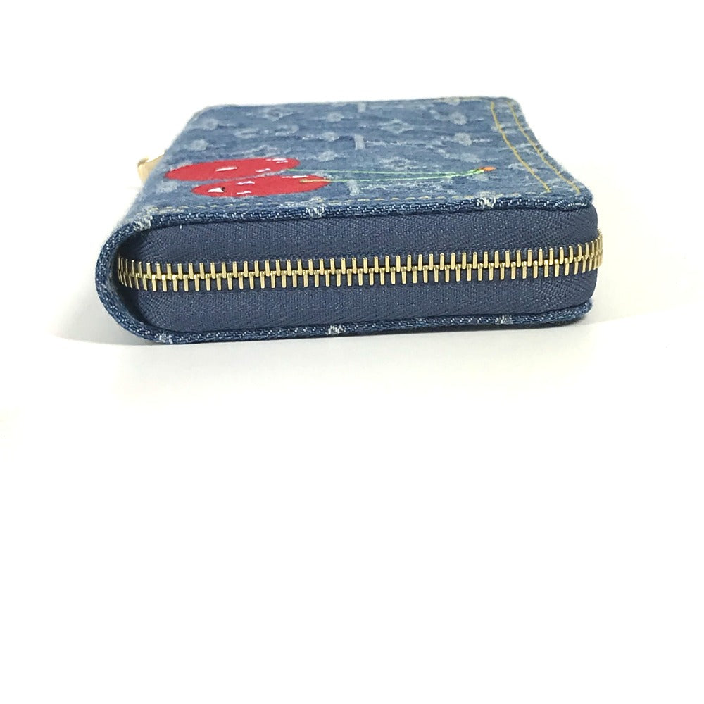 LOUIS VUITTON M23161 村上隆コラボ モノグラムデニム LV × TM ジッピー・ウォレット ロングウォレット ラウンドファスナー 長財布 ユニセックス ブルー