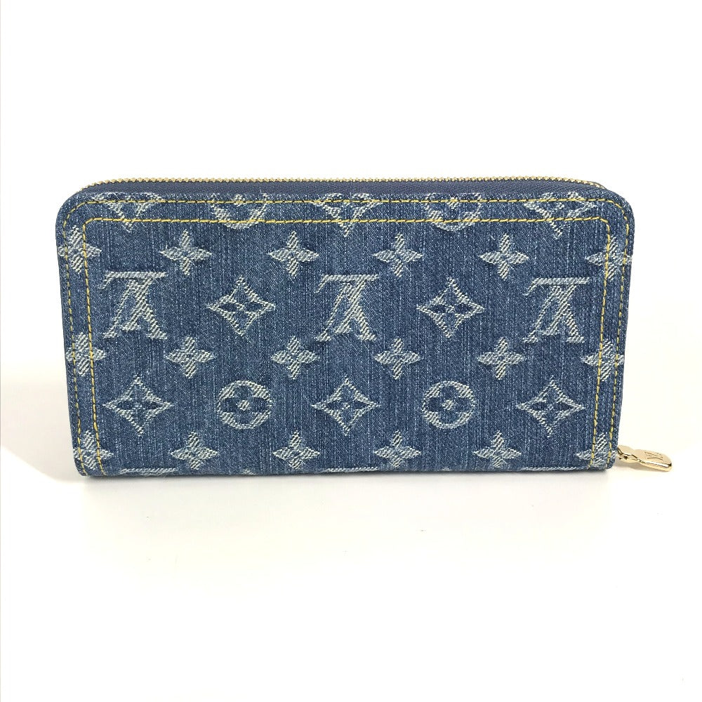 LOUIS VUITTON M23161 村上隆コラボ モノグラムデニム LV × TM ジッピー・ウォレット ロングウォレット ラウンドファスナー 長財布 ユニセックス ブルー