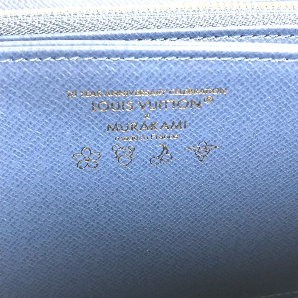 LOUIS VUITTON M23161 村上隆コラボ モノグラムデニム LV × TM ジッピー・ウォレット ロングウォレット ラウンドファスナー 長財布 デニム ユニセックス ブルー