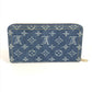 LOUIS VUITTON M23161 村上隆コラボ モノグラムデニム LV × TM ジッピー・ウォレット ロングウォレット ラウンドファスナー 長財布 デニム ユニセックス ブルー