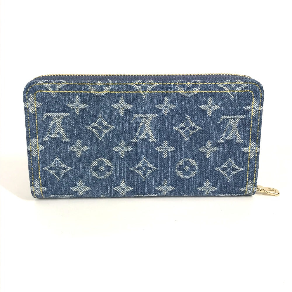 LOUIS VUITTON M23161 村上隆コラボ モノグラムデニム LV × TM ジッピー・ウォレット ロングウォレット ラウンドファスナー 長財布 デニム ユニセックス ブルー
