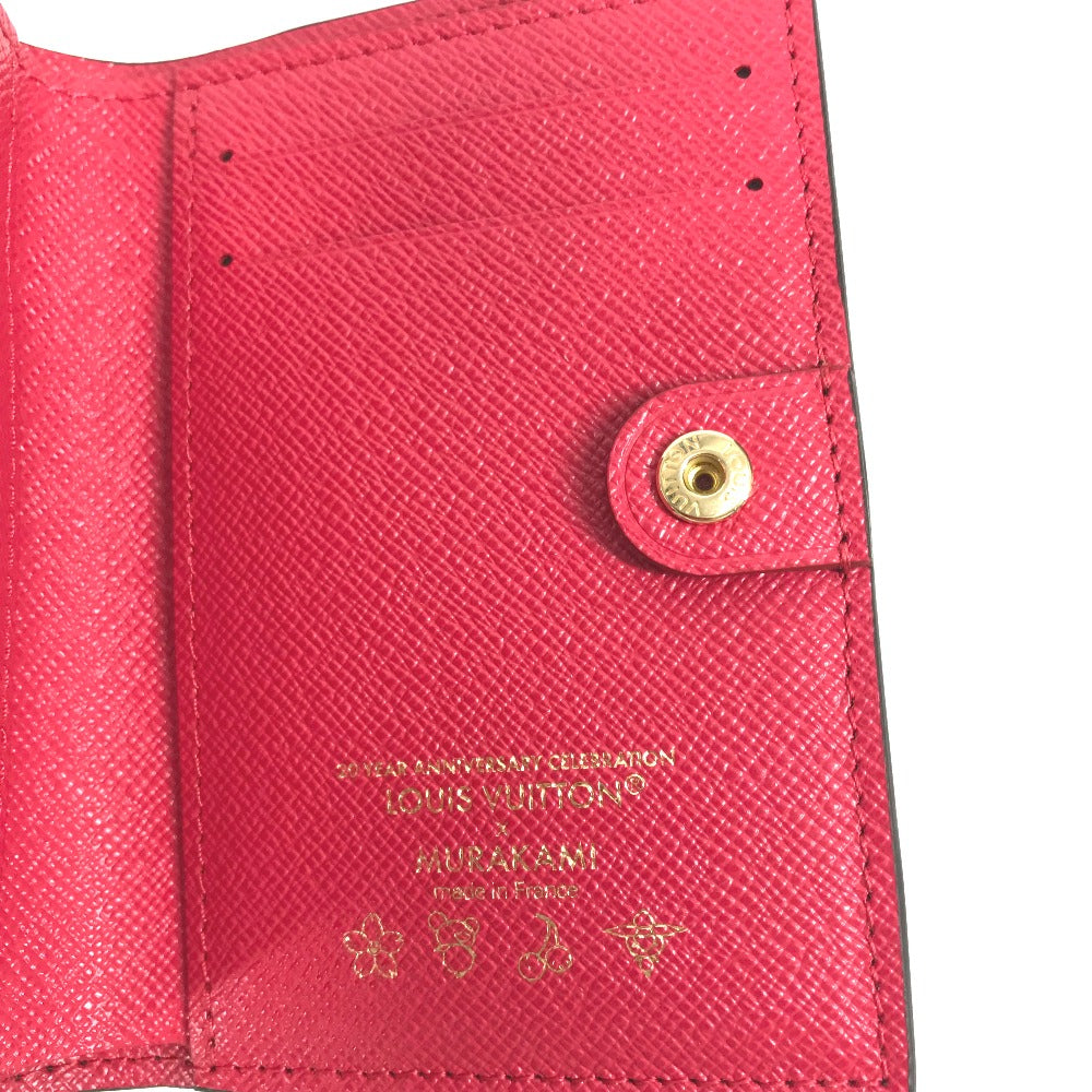 LOUIS VUITTON M13420 村上隆コラボ モノグラム LV × TM ポルトフォイユ・リサ コンパクトウォレット 2つ折り財布 モノグラムキャンバス ユニセックス ブラウン