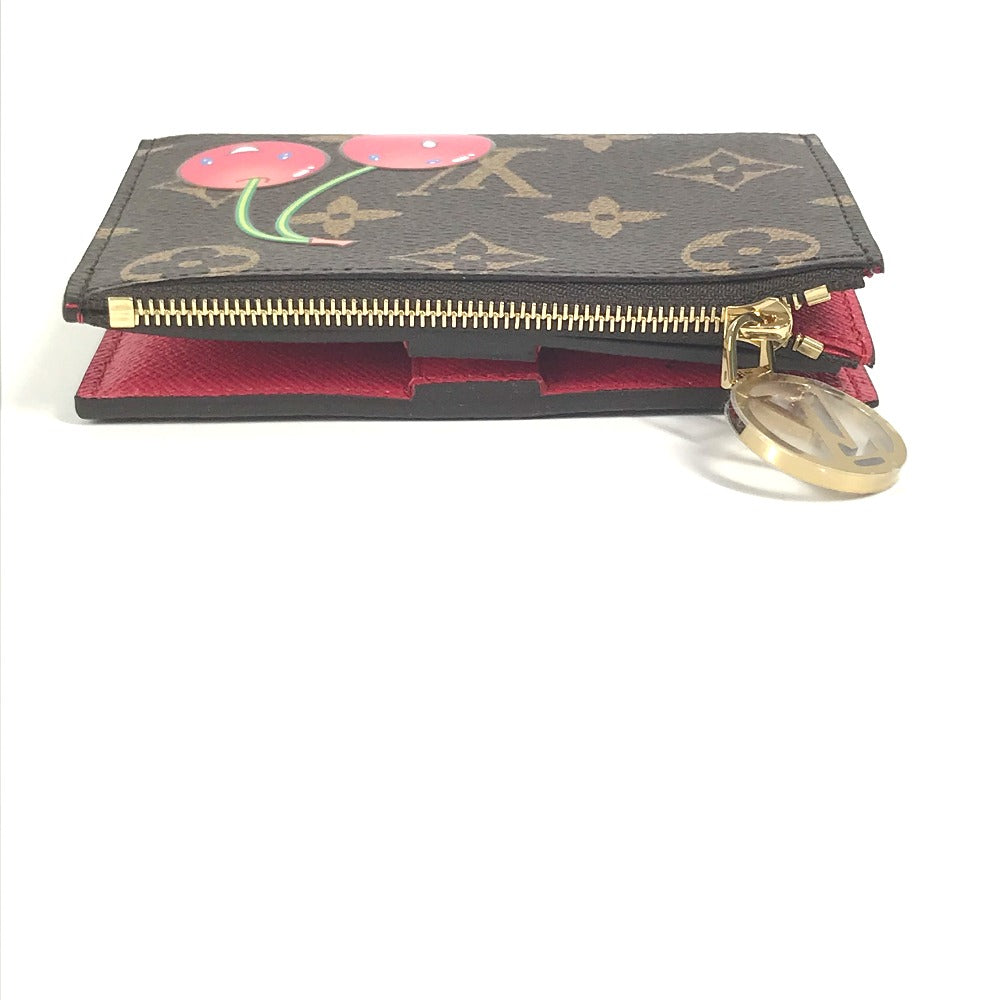 LOUIS VUITTON M13420 村上隆コラボ モノグラム LV × TM ポルトフォイユ・リサ コンパクトウォレット 2つ折り財布 モノグラムキャンバス ユニセックス ブラウン