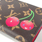 LOUIS VUITTON M13420 村上隆コラボ モノグラム LV × TM ポルトフォイユ・リサ チェリー サクランボ コンパクトウォレット 2つ折り財布 モノグラムキャンバス レディース ブラウン