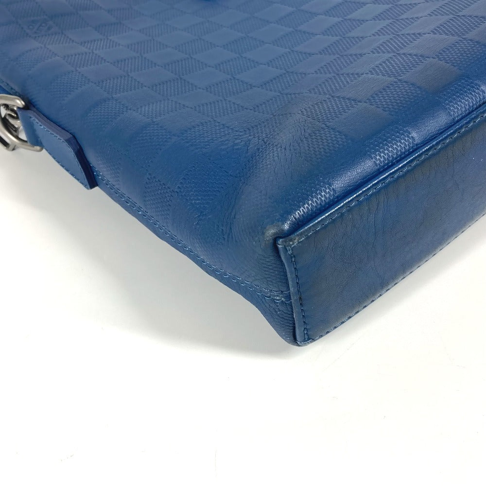 LOUIS VUITTON N41328 Damier Infini Porte Document Manjour PDJ Bag, Document Bag, Briefcase, Handbag, Business Bag, Damier Infini Leather, Unisex, Blue