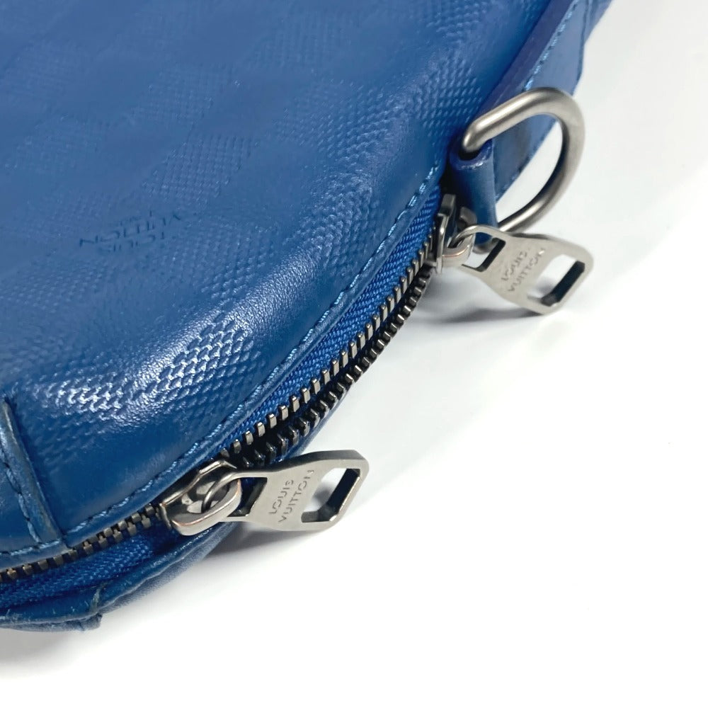 LOUIS VUITTON N41328 Damier Infini Porte Document Manjour PDJ Bag, Document Bag, Briefcase, Handbag, Business Bag, Damier Infini Leather, Unisex, Blue