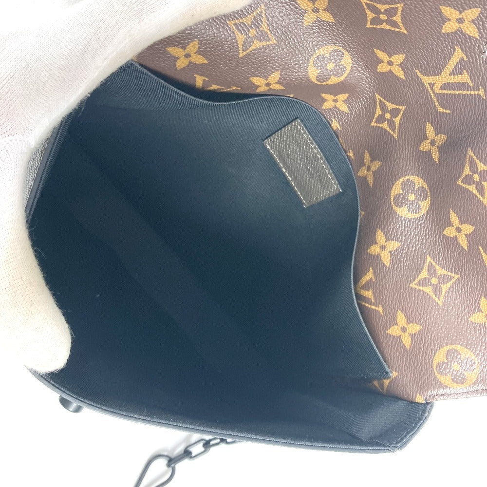 LOUIS VUITTON M30583 タイガ モノグラム ポシェット スティーマー カバン ポーチ チェーン フラップ クラッチバッグ タイガレザー ユニセックス カーキ
