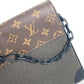 LOUIS VUITTON M30583 タイガ モノグラム ポシェット スティーマー カバン ポーチ チェーン フラップ クラッチバッグ タイガレザー ユニセックス カーキ