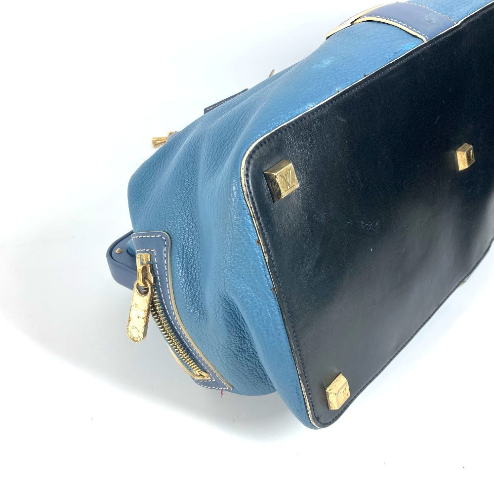 LOUIS VUITTON スハリ アンジェニューGM トートバッグ カバン ハンドバッグ スハリレザー レディース ブルー