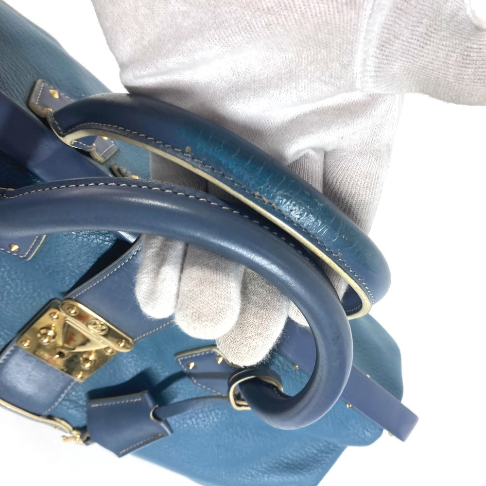 LOUIS VUITTON スハリ アンジェニューGM トートバッグ カバン ハンドバッグ スハリレザー レディース ブルー