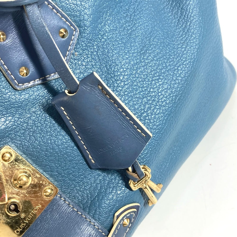 LOUIS VUITTON スハリ アンジェニューGM トートバッグ カバン ハンドバッグ スハリレザー レディース ブルー