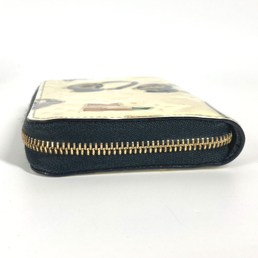 LOUIS VUITTON M50372 ニコラジェスキュール ジッピーコインパース ラウンドファスナー 財布 小銭入れ コインケース パテントレザー レディース ホワイト