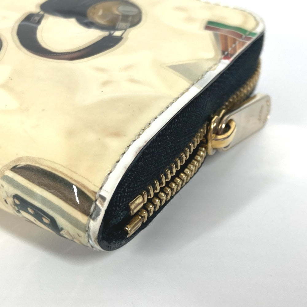 LOUIS VUITTON M50372 ニコラジェスキュール ジッピーコインパース ラウンドファスナー 財布 小銭入れ コインケース パテントレザー レディース ホワイト