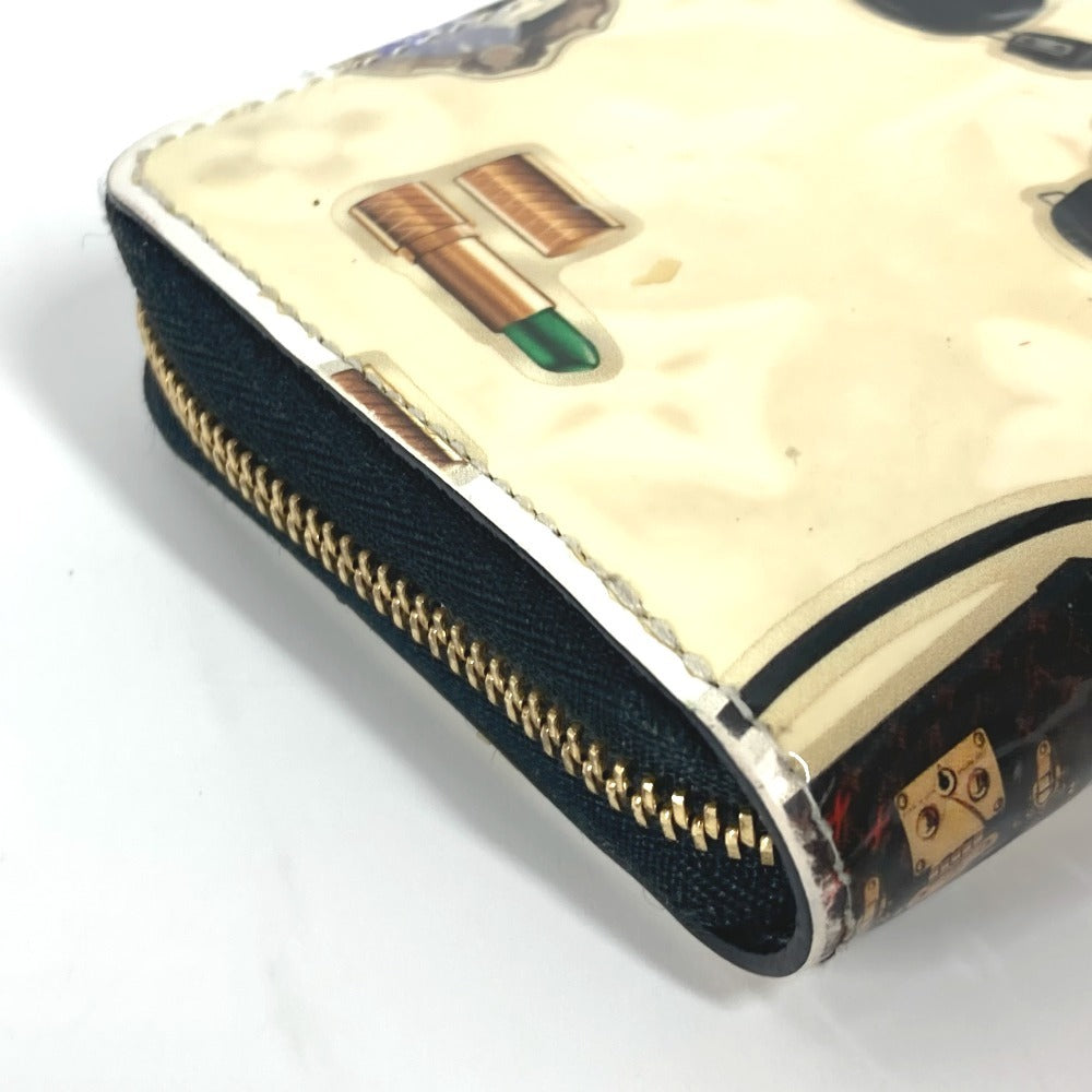 LOUIS VUITTON M50372 ニコラジェスキュール ジッピーコインパース ラウンドファスナー 財布 小銭入れ コインケース パテントレザー レディース ホワイト