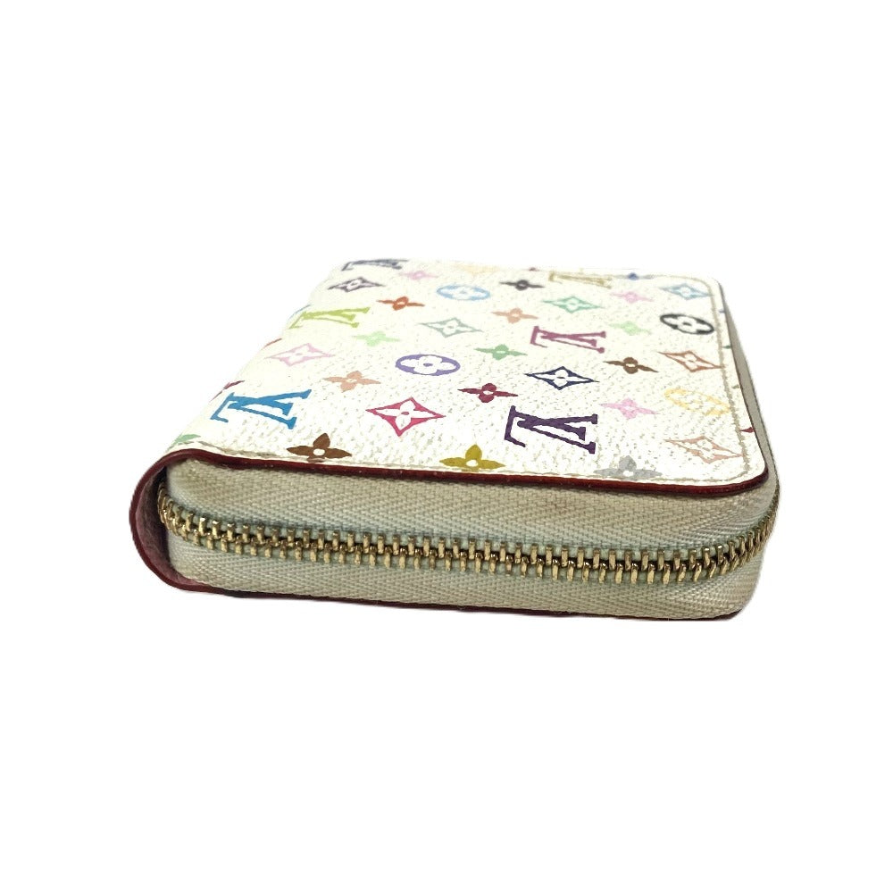 LOUIS VUITTON M93741 Monogram Multicolore Zippy Coin Purse, Wallet with Zip-Around Closure, Monogram Multicolore Canvas, Women's, Rich White