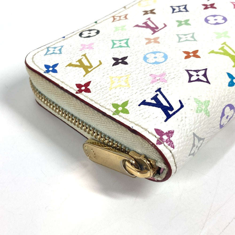 LOUIS VUITTON M93741 Monogram Multicolore Zippy Coin Purse, Wallet with Zip-Around Closure, Monogram Multicolore Canvas, Women's, Rich White