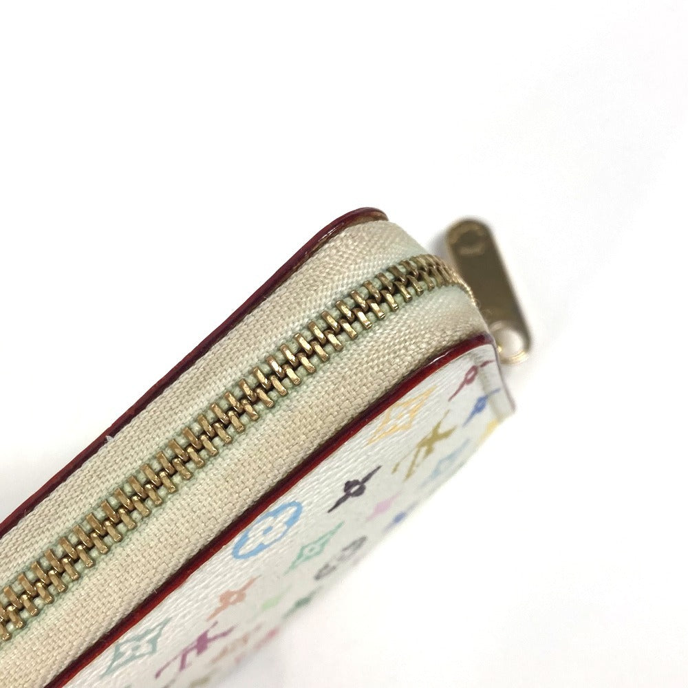 LOUIS VUITTON M93741 Monogram Multicolore Zippy Coin Purse, Wallet with Zip-Around Closure, Monogram Multicolore Canvas, Women's, Rich White