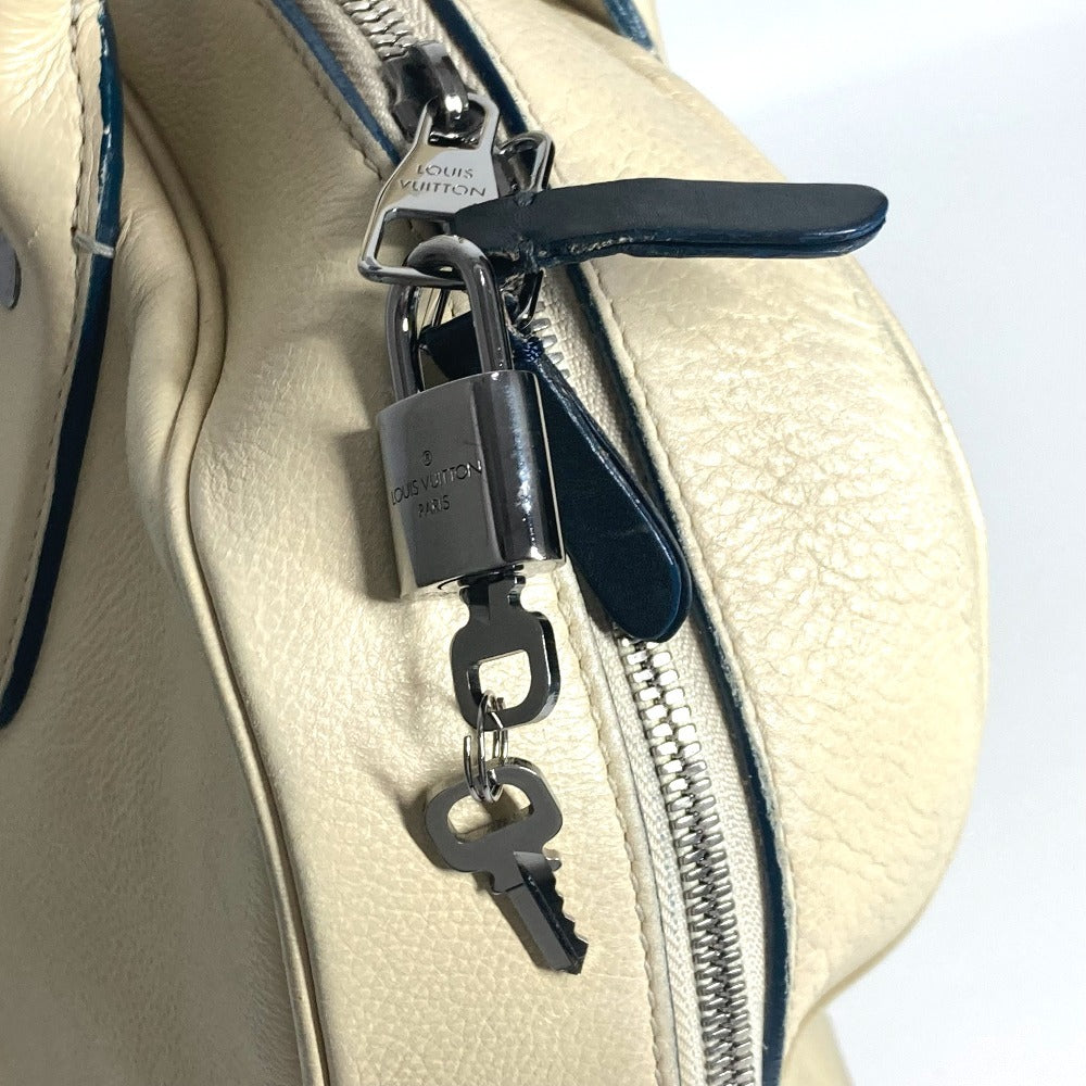 LOUIS VUITTON M95779 ハンドバッグ カバン キュイール・シワ ボストンバッグ カバン ビジネスバッグ レザー ユニセックス エクリュ ホワイト