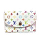 LOUIS VUITTON M13399 モノグラムマルチカラー LV × TM ポルトモネ・ロザリ 村上隆 コンパクトウォレット 2つ折り財布 モノグラムマルチカラーキャンバス レディース ホワイト