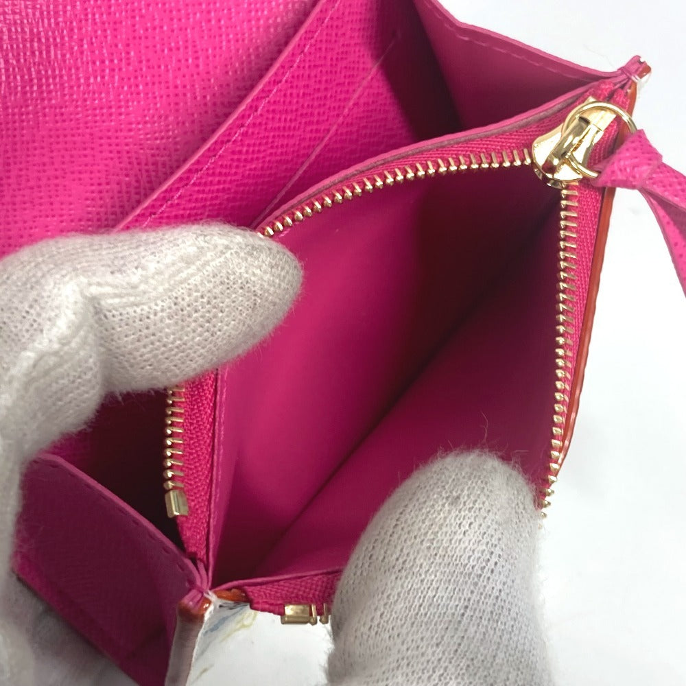 LOUIS VUITTON M13399 モノグラムマルチカラー LV × TM ポルトモネ・ロザリ 村上隆 コンパクトウォレット 2つ折り財布 モノグラムマルチカラーキャンバス レディース ホワイト