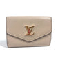 LOUIS VUITTON M69340 LVロゴ ポルトフォイユ・ロックミニ コンパクトウォレット 3つ折り財布 カーフレザー ユニセックス グレージュ ベージュ