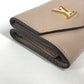 LOUIS VUITTON M69340 LVロゴ ポルトフォイユ・ロックミニ コンパクトウォレット 3つ折り財布 カーフレザー ユニセックス グレージュ ベージュ