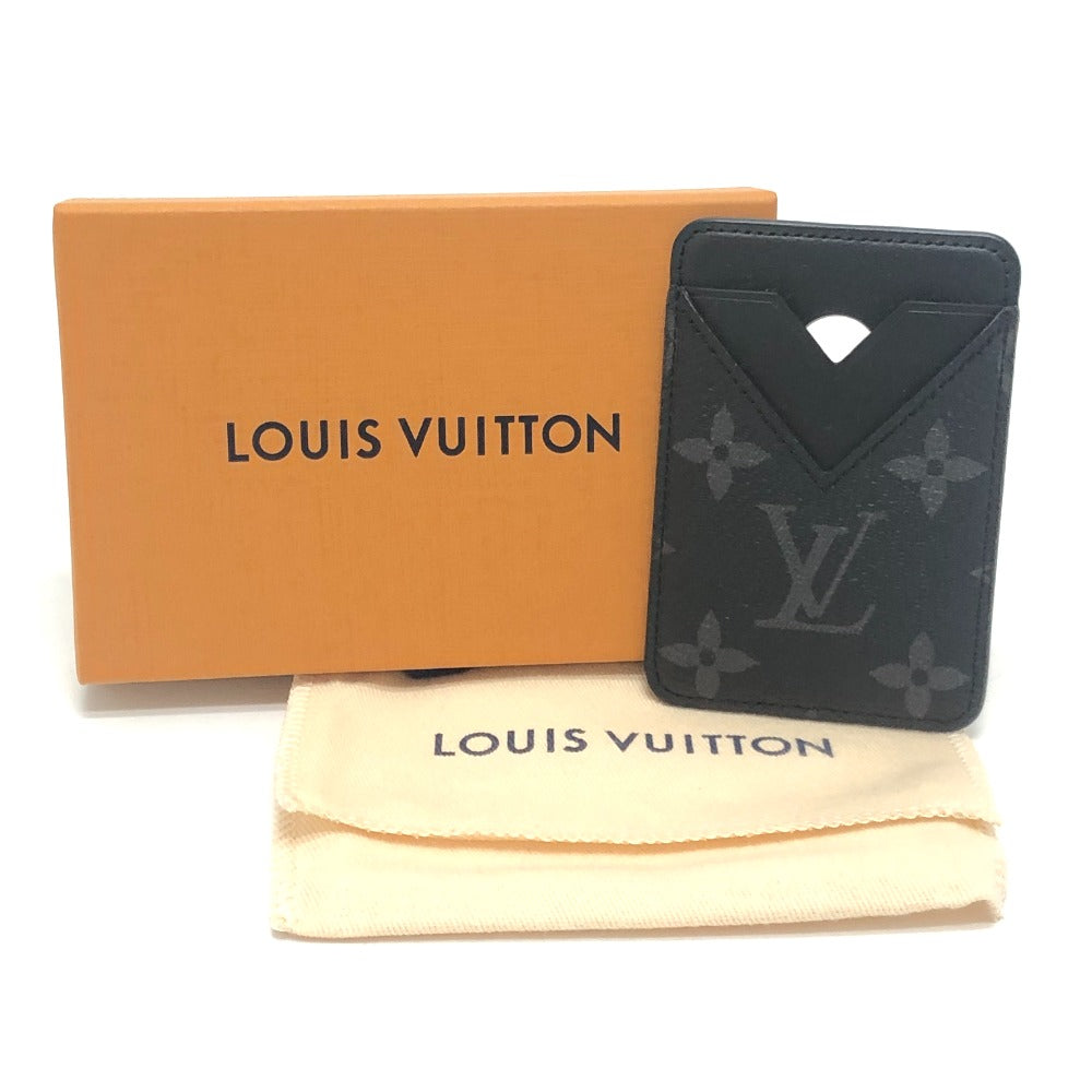 LOUIS VUITTON M12602 Porte Cartes Magnet Phone Accessory Card Holder Monogram Eclipse Canvas Men's Black