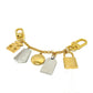 LOUIS VUITTON M01314 Chain-nanogram Icon Key ring Key Holder Bag Charm Metal Gold Used