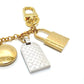 LOUIS VUITTON M01314 Chain-nanogram Icon Key ring Key Holder Bag Charm Metal Gold Used