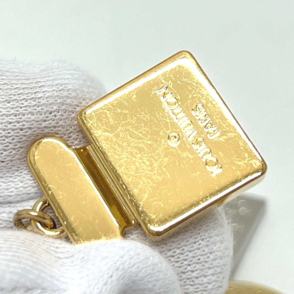 LOUIS VUITTON M01314 Chain-nanogram Icon Key ring Key Holder Bag Charm Metal Gold Used