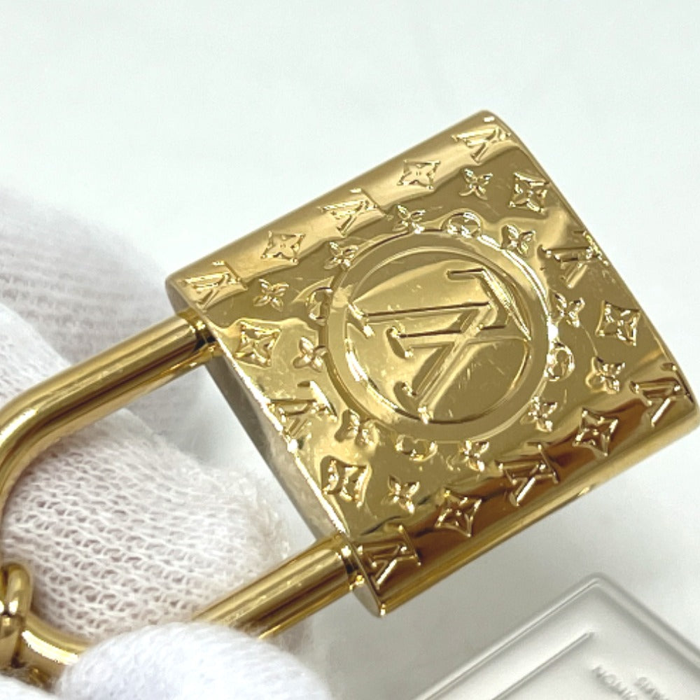 LOUIS VUITTON M01314 Chain-nanogram Icon Key ring Key Holder Bag Charm Metal Gold Used