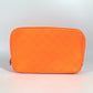 LOUIS VUITTON N23348 Damier Infini True Toilet Second Bag/Clutch/Makeup Pouch/Cosmetic Pouch in Damier Infini Leather, Unisex, Orange