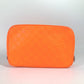 LOUIS VUITTON N23348 Damier Infini True Toilet Second Bag/Clutch/Makeup Pouch/Cosmetic Pouch in Damier Infini Leather, Unisex, Orange