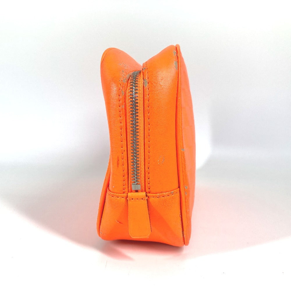 LOUIS VUITTON N23348 Damier Infini True Toilet Second Bag/Clutch/Makeup Pouch/Cosmetic Pouch in Damier Infini Leather, Unisex, Orange