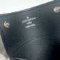 LOUIS VUITTON M83155 Taiga Leather Porto Carte On Strap Wallet with Coin Purse and Strap, Card Case, Business Card Holder, Coin Case, Taiga Leather, Unisex, Black