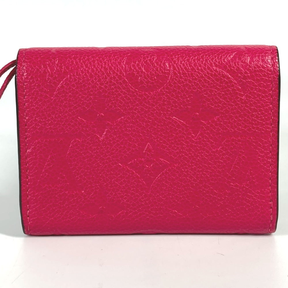 LOUIS VUITTON M81521 Monogram Empreinte Porte Monnaie Rosalie Compact Wallet, Bi-fold Wallet, Monogram Empreinte Leather, Women's, Rose Pondicherry Pink
