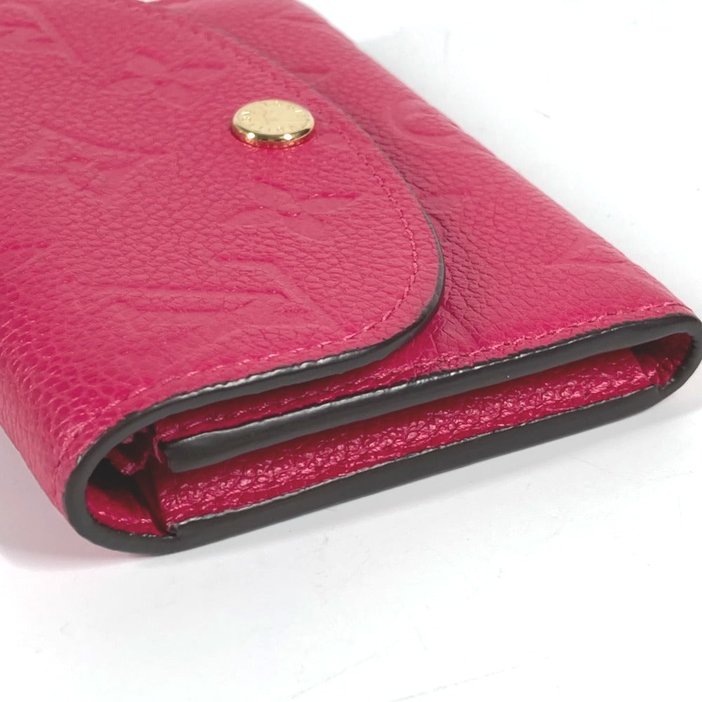 LOUIS VUITTON M81521 Monogram Empreinte Porte Monnaie Rosalie Compact Wallet, Bi-fold Wallet, Monogram Empreinte Leather, Women's, Rose Pondicherry Pink