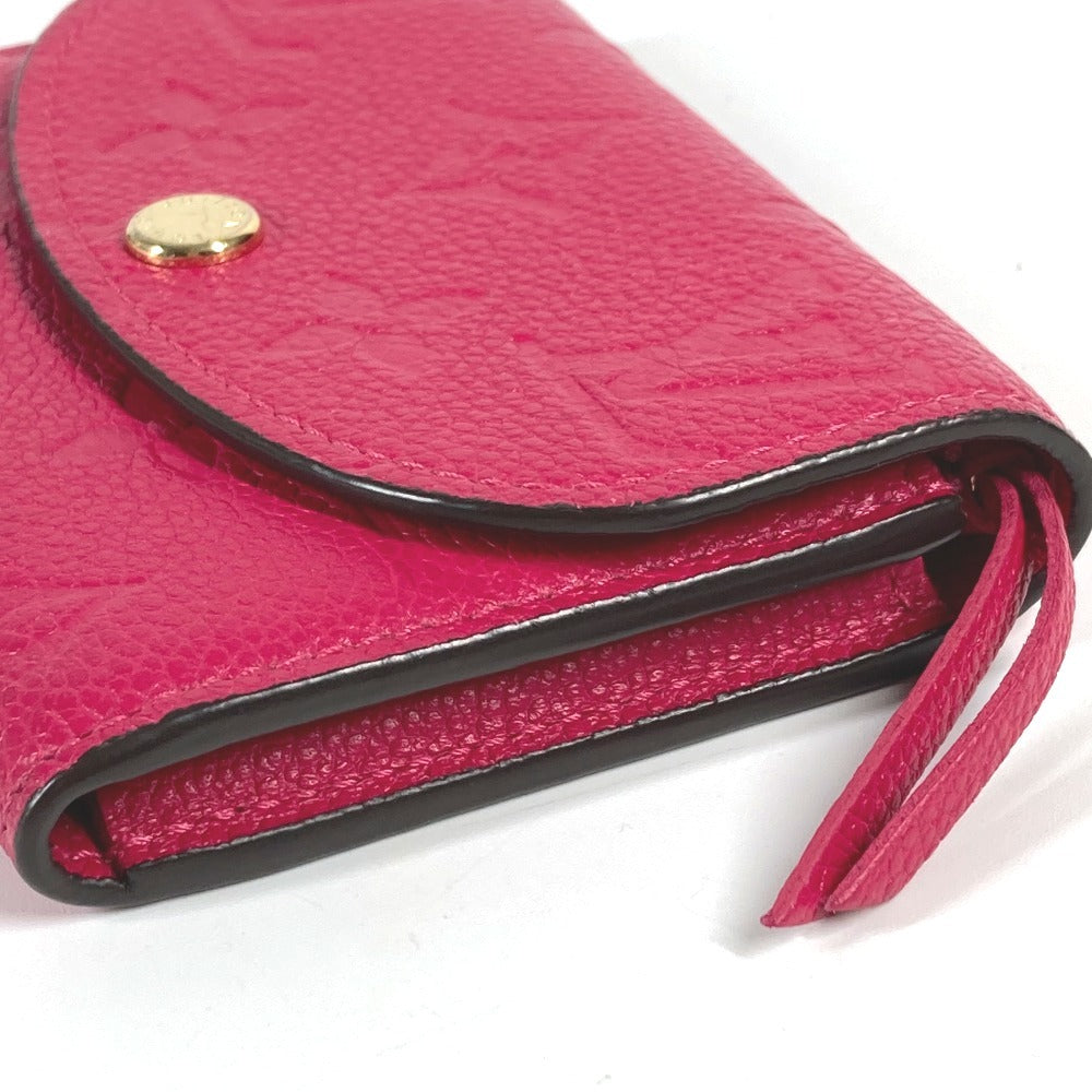 LOUIS VUITTON M81521 Monogram Empreinte Porte Monnaie Rosalie Compact Wallet, Bi-fold Wallet, Monogram Empreinte Leather, Women's, Rose Pondicherry Pink