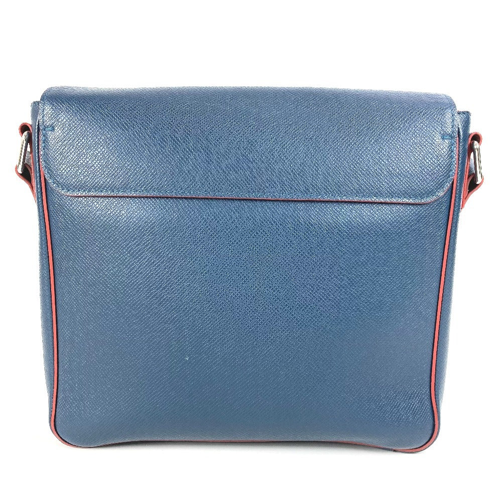 LOUIS VUITTON M30623 タイガ ロマンPM NM フラップ 斜め掛け メッセンジャーバッグ バイカラー ショルダーバッグ タイガレザー メンズ オセアン ネイビー