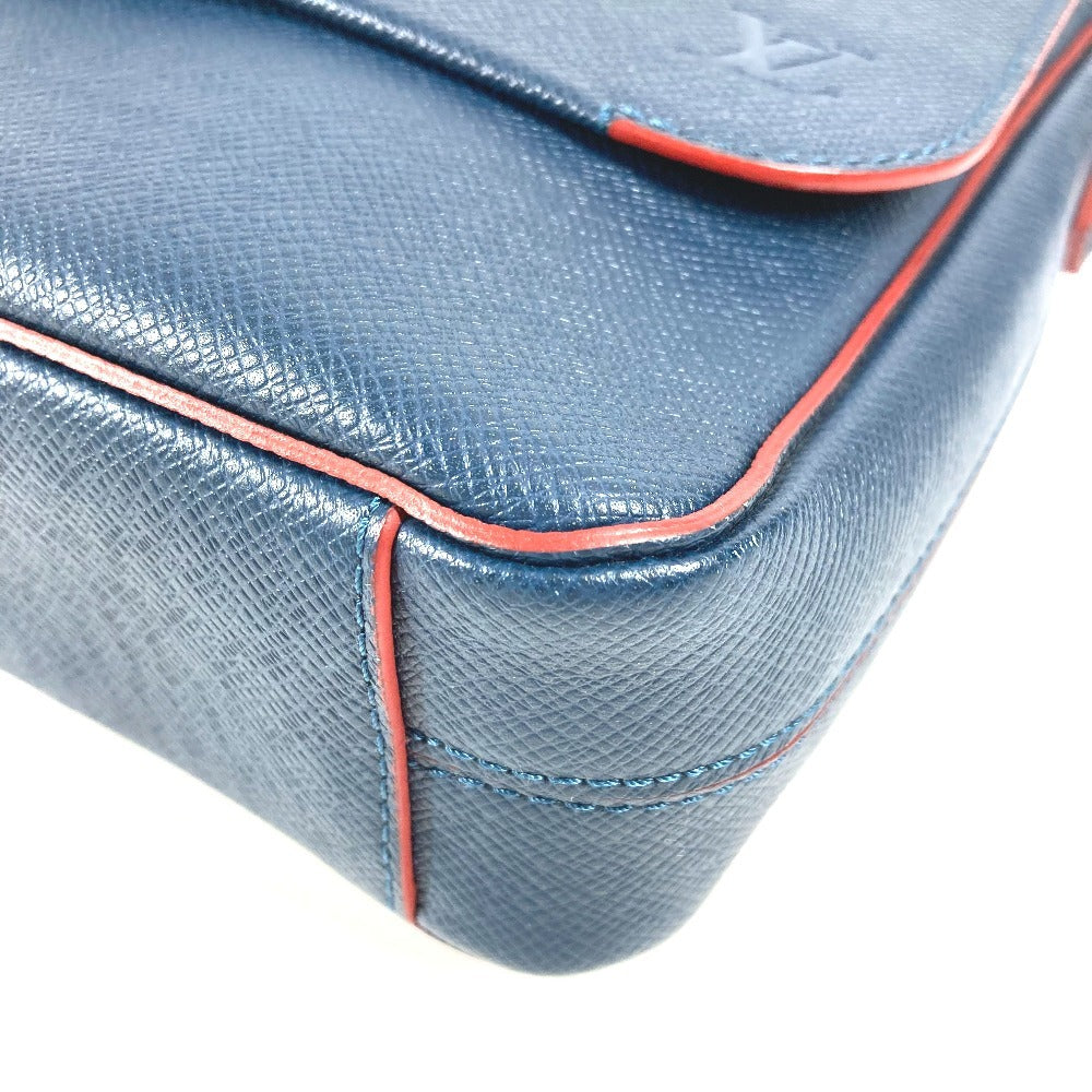 LOUIS VUITTON M30623 タイガ ロマンPM NM フラップ 斜め掛け メッセンジャーバッグ バイカラー ショルダーバッグ タイガレザー メンズ オセアン ネイビー