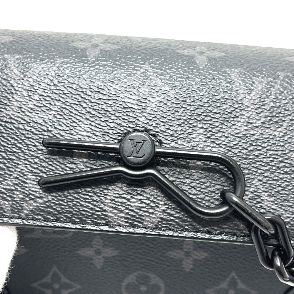 LOUIS VUITTON M81783 スティーマー ウェアラブル ウォレット ショルダーバッグ モノグラムエクリプスキャンバス ユニセックス ブラック