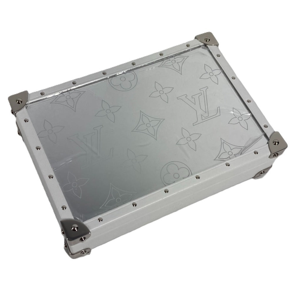 LOUIS VUITTON GI0652 Monogram Mirrored Jewelry Box Trunk Accessories Leather Women's White