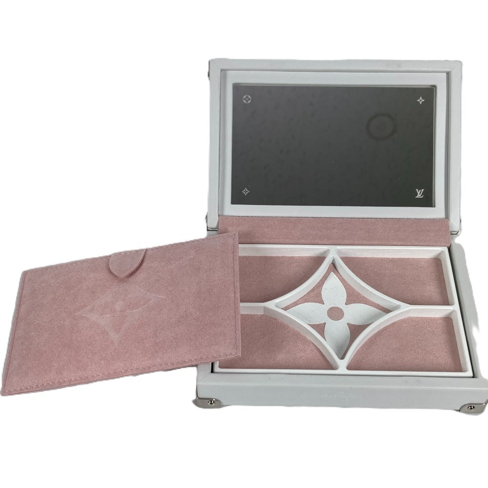 LOUIS VUITTON GI0652 Monogram Mirrored Jewelry Box Trunk Accessories Leather Women's White