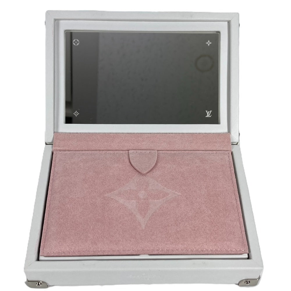 LOUIS VUITTON GI0652 Monogram Mirrored Jewelry Box Trunk Accessories Leather Women's White
