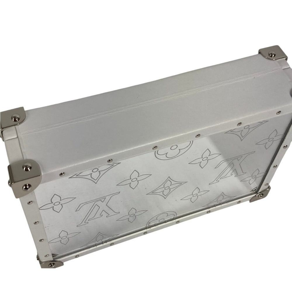 LOUIS VUITTON GI0652 Monogram Mirrored Jewelry Box Trunk Accessories Leather Women's White