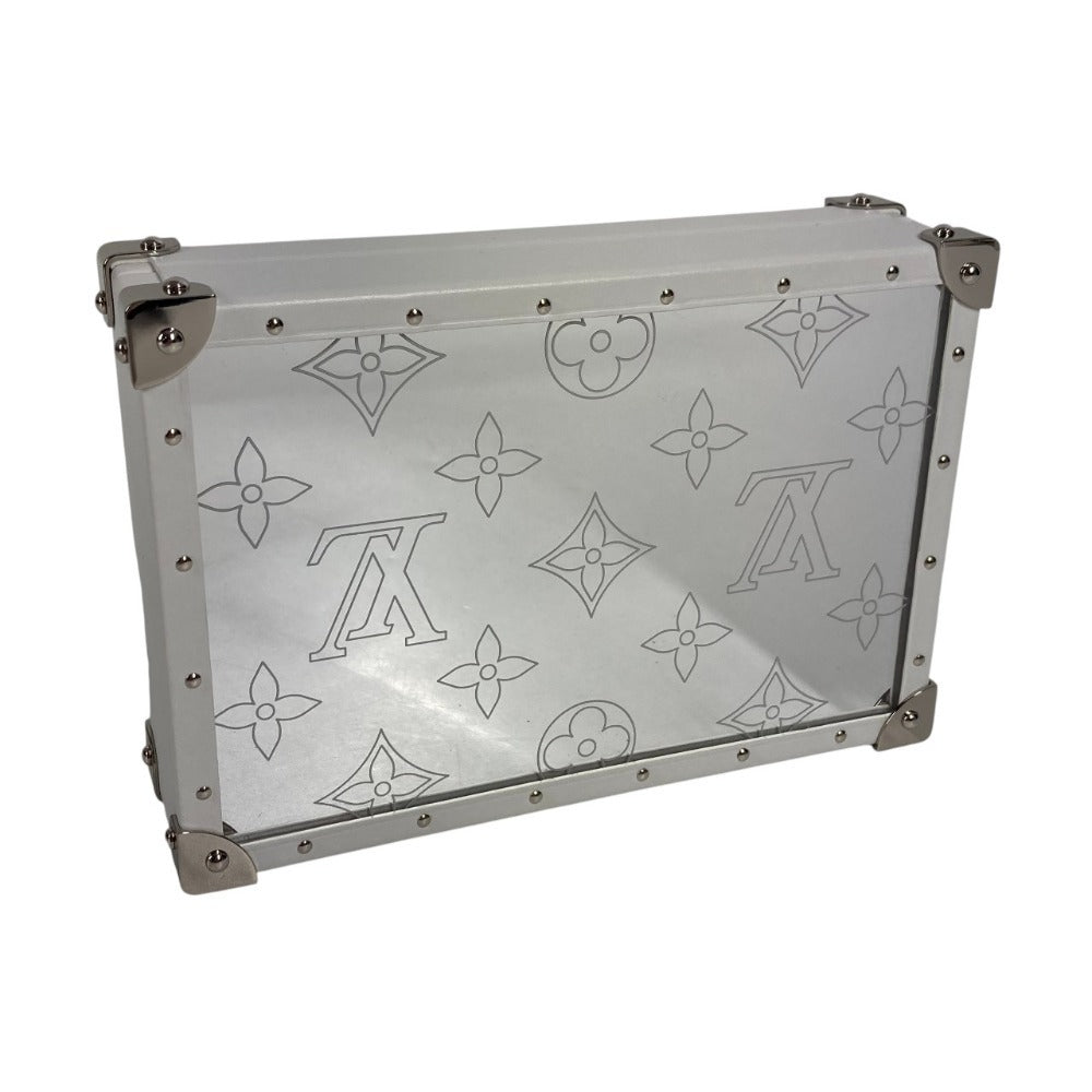 LOUIS VUITTON GI0652 Monogram Mirrored Jewelry Box Trunk Accessories Leather Women's White