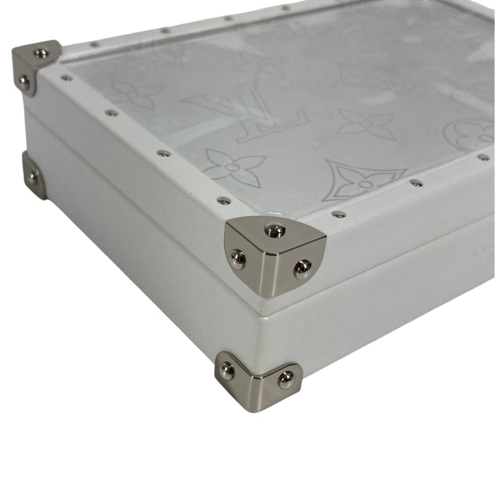 LOUIS VUITTON GI0652 Monogram Mirrored Jewelry Box Trunk Accessories Leather Women's White
