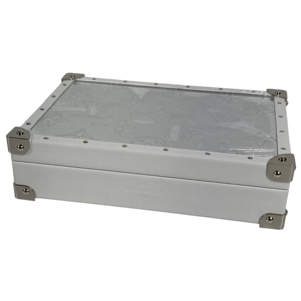 LOUIS VUITTON GI0652 Monogram Mirrored Jewelry Box Trunk Accessories Leather Women's White